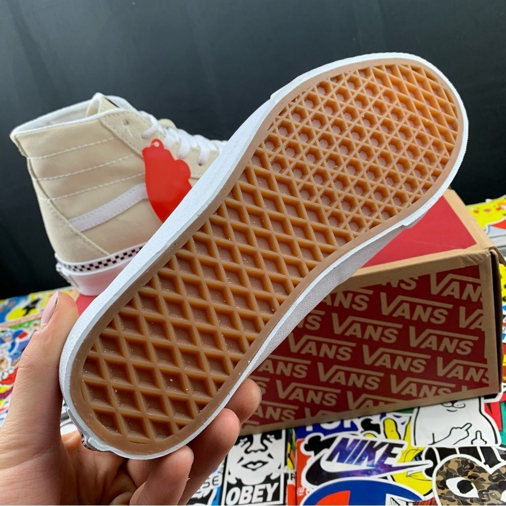 Vans Sk8-Hi Tan Checkered Tapered Women's Various Sizes - Picture 4 of 13